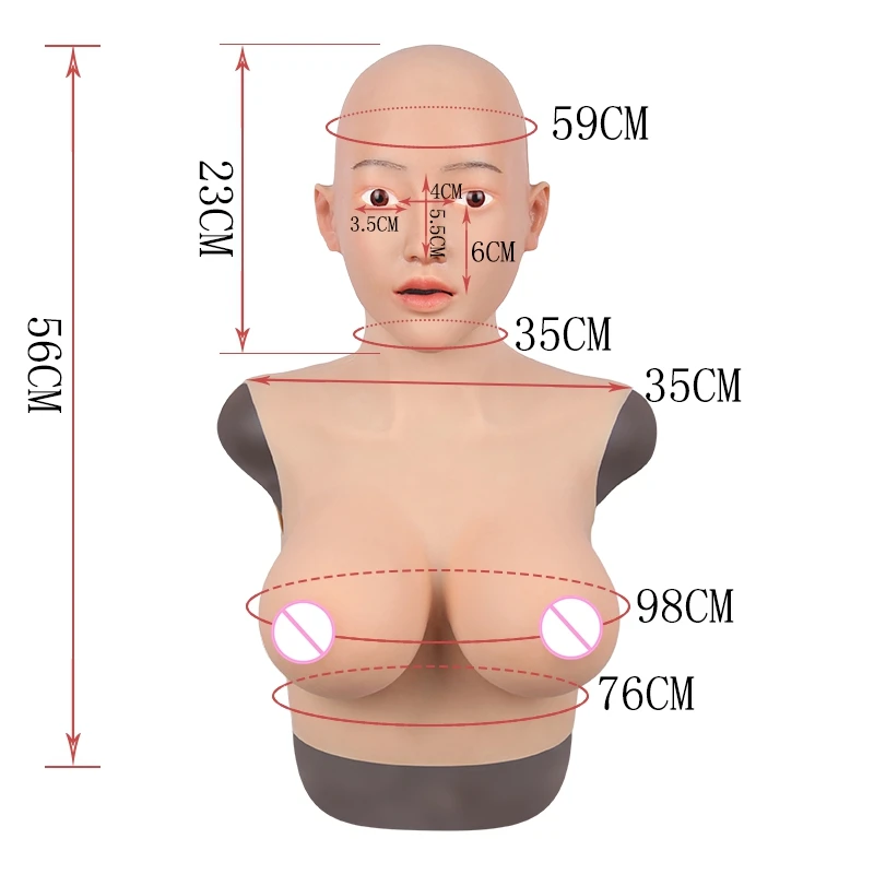 

Sophia Fake Breast Realistic Soft Silicone Female Silicone Breast Forms with Mask For Crossdresser Drag Queen Transgender 1G