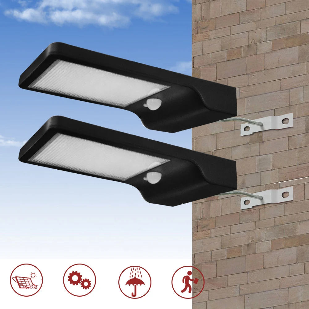 

LED Solar Power Wall Lamps Outdoor 48 LED Power Garden Yard Path Lights Waterproof Energy Saving Security Street Lamp