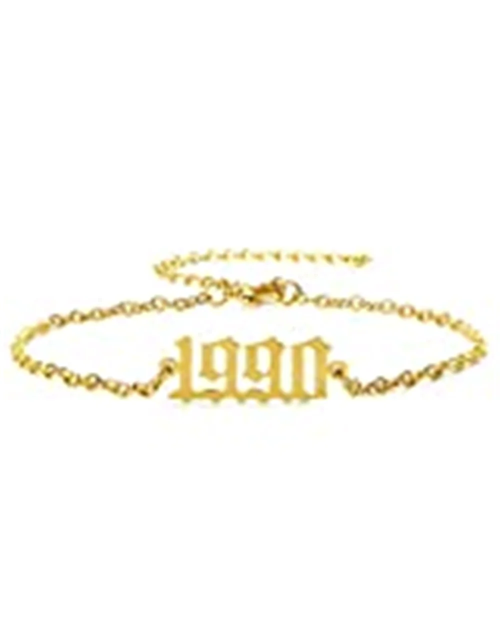 

AurolaCo Birth Year Bracelets for Women Plated Birth Year Number Bracelets Adjustable Chain Beach Foot Bracelets Gifts