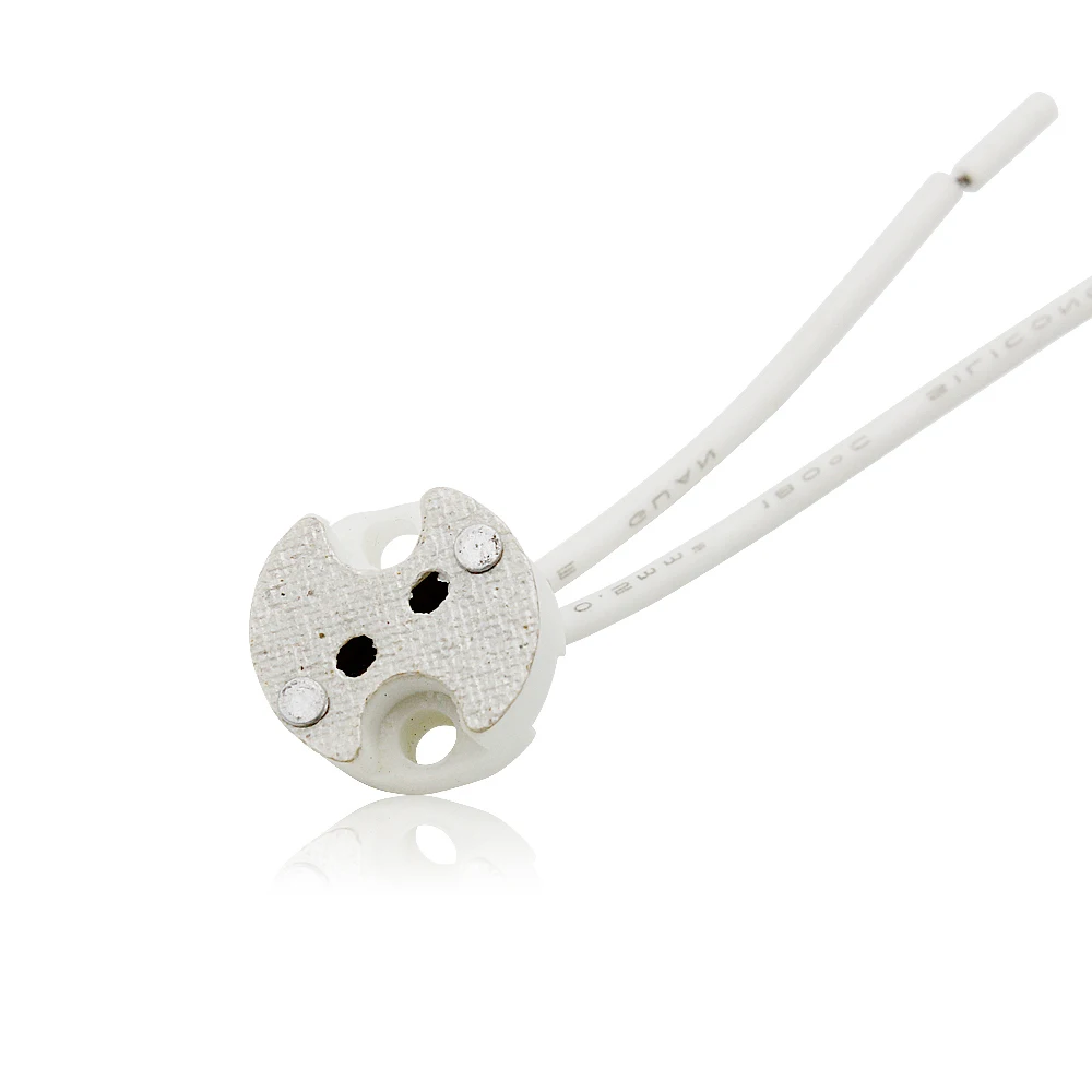 10Pcs/Lot G4 MR16 держатель лампы MR11 G5.3 G6.35 белый керамический патрон аксессуары для