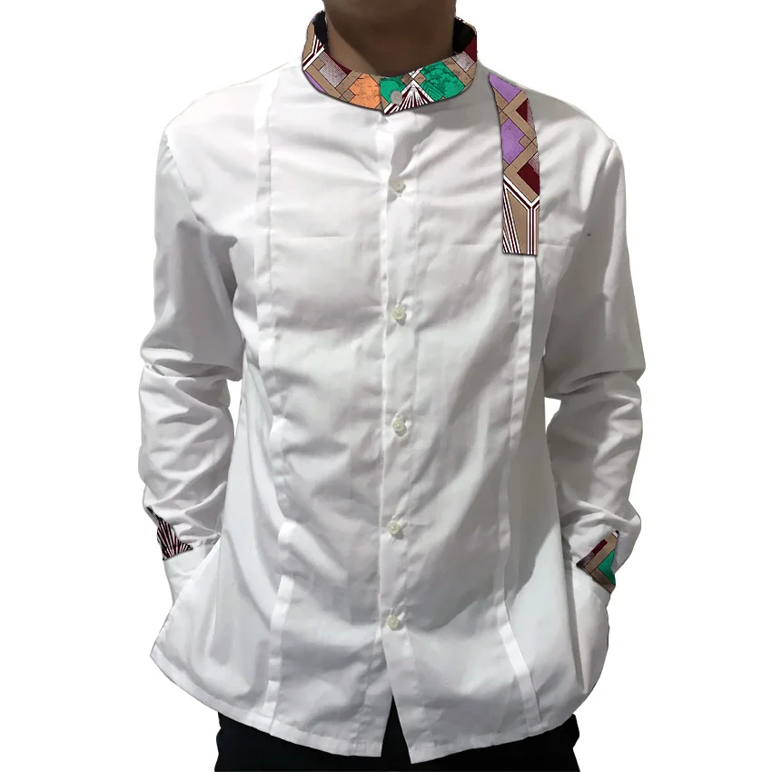 Мужская рубашка с Африканским принтом Дашики мужские зеленые/Восковые рубашки в