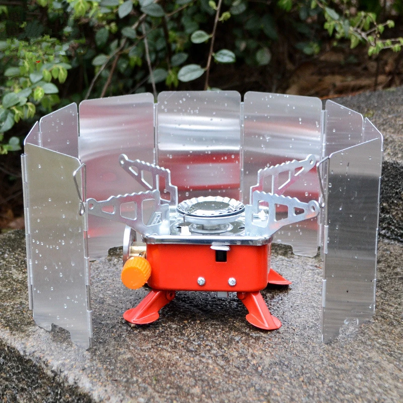 Ветрозащитное стекло для плиты 9 пластин складное алюминиевое ветрозащитное