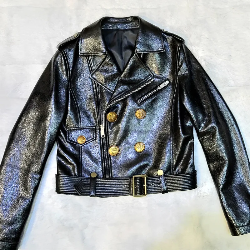 

New Genuine Leather Clothes Women's Sheepskin Slim-Fit Jacket Genuine Leather Jacket Short Leather Jacket Women