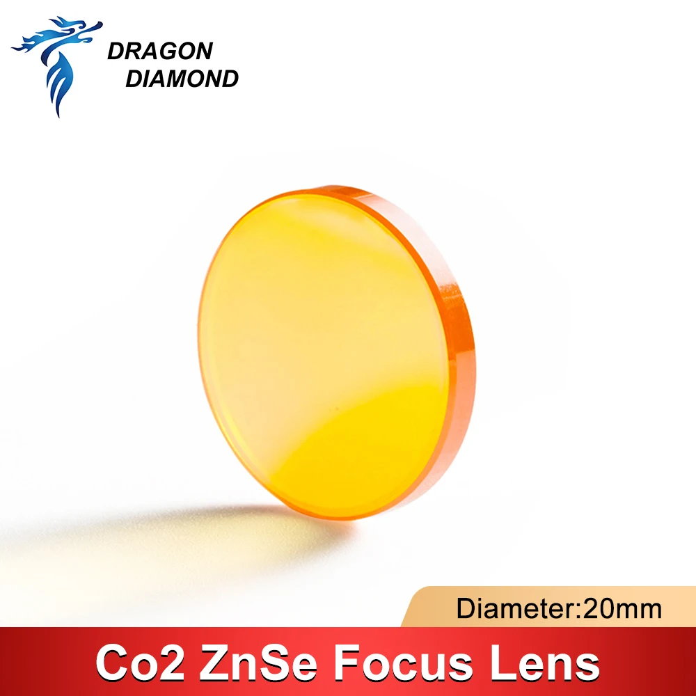 Фокусная линза DRAGON DIAMOND Co2 ZnSe диаметром 20 мм фокусное расстояние 38,1/50,8/63,5/76,2/101,6 мм для лазерного гравировального резака Co2