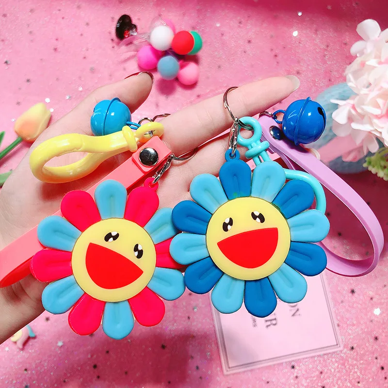 2020 Горячие красочные мягкий солнечный Улыбка Брелок от солнца цветок брелки для