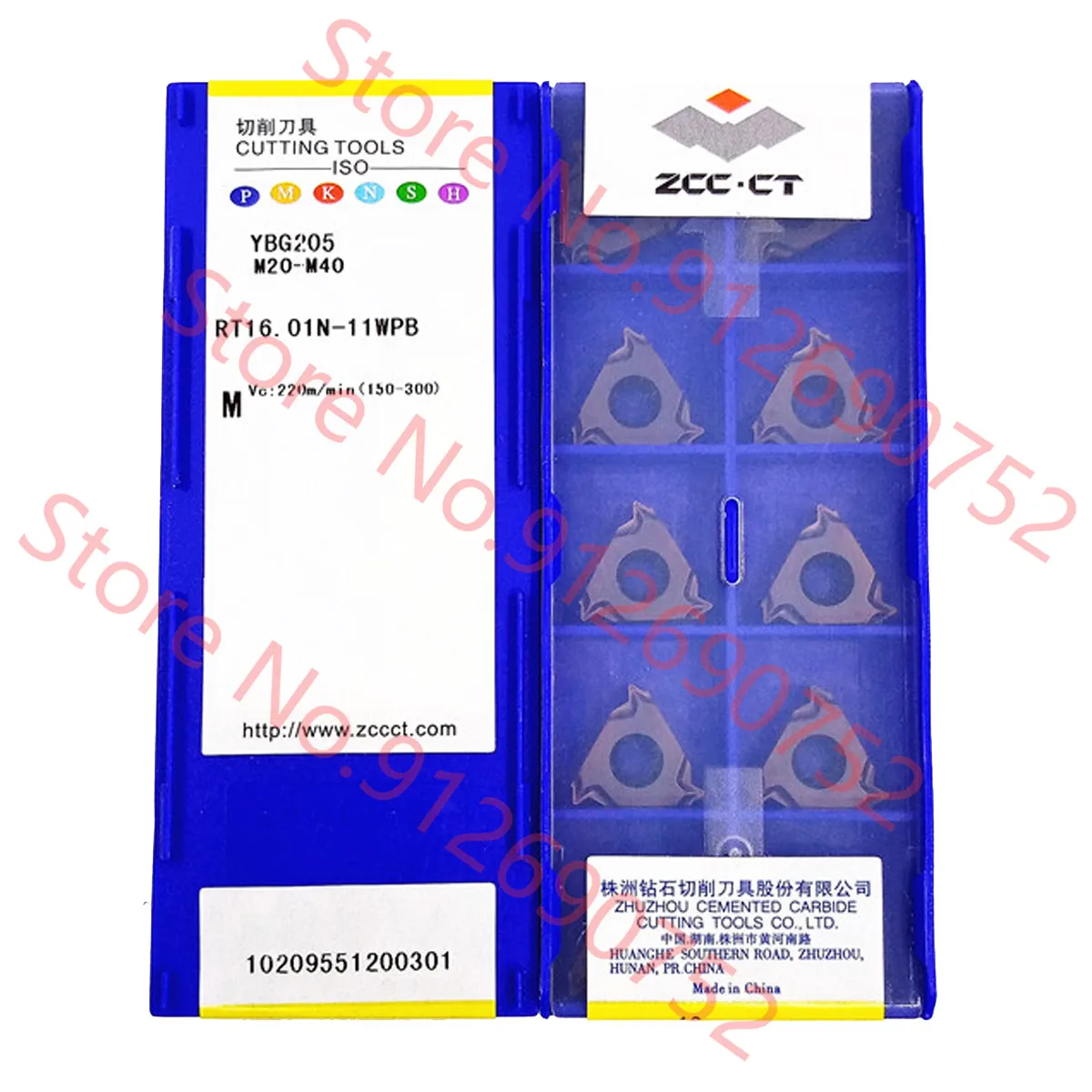 

ZCC.CT RT16.01N-11WPB/RT16.01W-11WPB/RT16.01N-14WPB/RT16.01W-14WPB YBG205 carbide inserts 10PCS