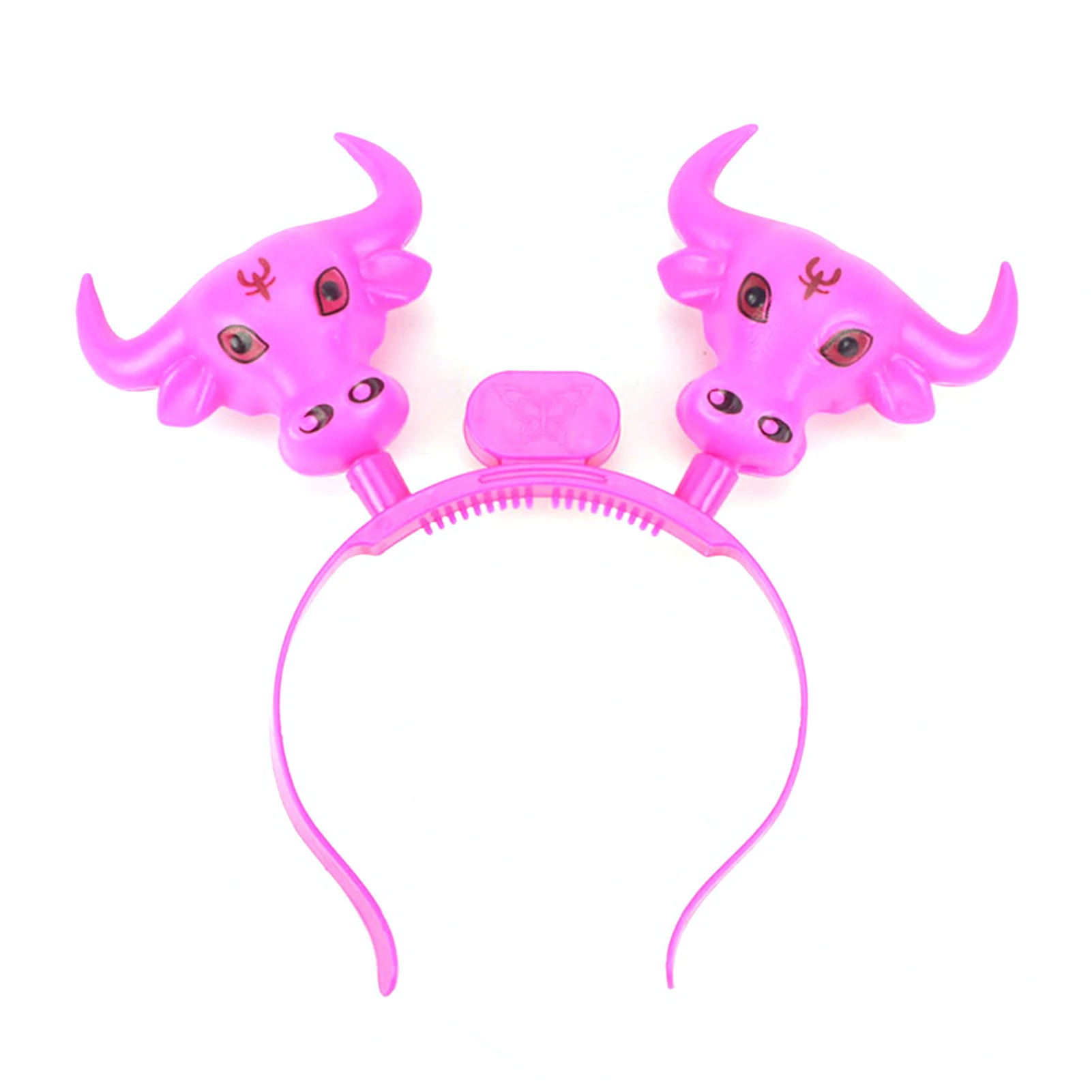 

2021 Flashing Zodiac Ox Headband Bull Hair Hoop LED Light New Year Party Prop Wedding Birthday Party Supplies New Year Gift
