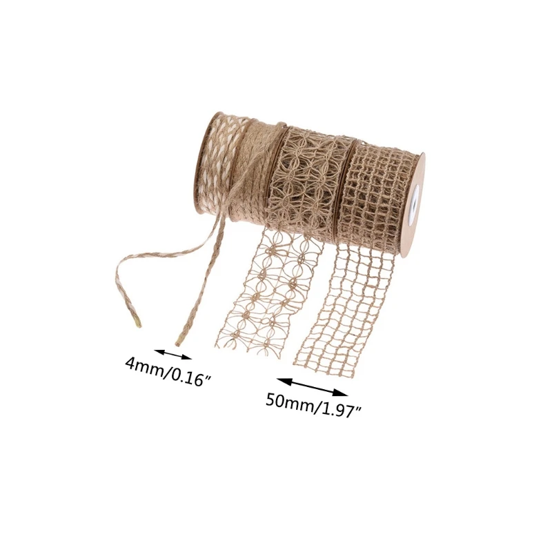

K3NF Decoration Bundling Gardening and Recycling Jute Twine 4mm Thick 5 yards 10yards Natural Jute Rope String for Home