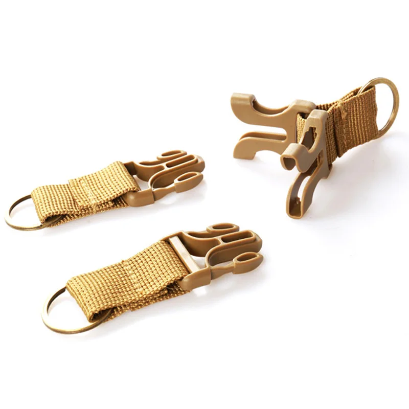 

Tactical Multifunction Molle Webbing Carabiner StrapThree Ring Clip Keychain Water Bottle Hanger Holder Hook for Hunting Outdoor