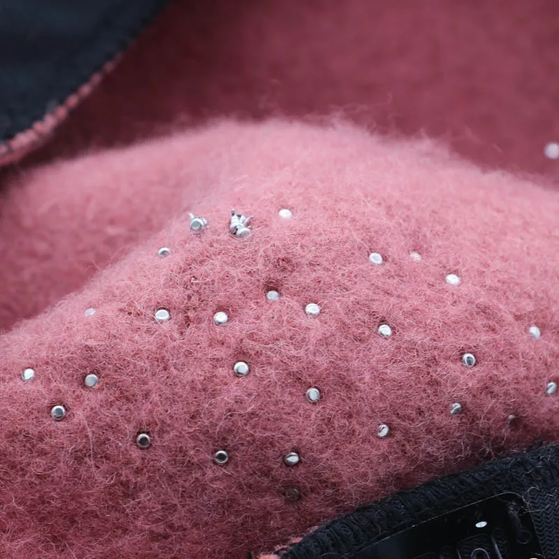 New Pearl diamond Lady Winter Berets Hat Painter Women hat 100%Wool Vintage Solid Color Caps Female Bonnet Warm gorra | Аксессуары для