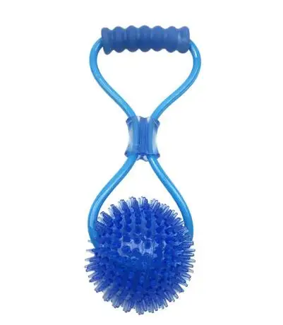 blue Игрушка на присоске, игрушка для укуса собак, игрушка для домашних животных, игрушка с тросом, интерактивная игрушка для чистки зубов, молярная игрушка для укуса, жевательная игрушка для маленьких собак, щенков - Цвет: blue
