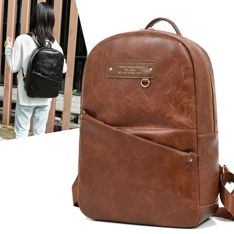 

Рюкзак женский из искусственной кожи, винтажный, Повседневный, 2021