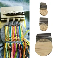 1pc portable diy scarf sock hand knitting traditional wooden loom craft children weaving machine loom educational toys kids gift