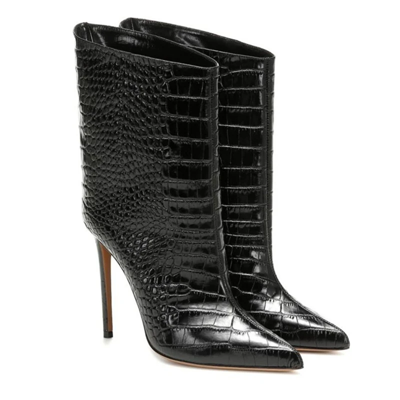 KATELVADI/обувь модные женские ботильоны пикантные ботинки с острым носком на тонком