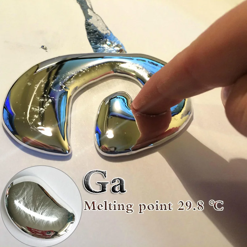 

99.99% чистый Галлий 15 г 30 г 60 г металл с низкой температурой плавления 29,76 C Принадлежности для мага Обучающие игрушки «сделай сам» элемент 31