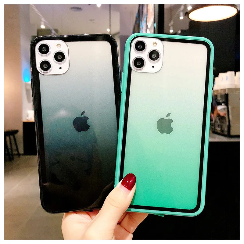 Силиконовый чехол для телефона iPhone 11 Pro Max X XS XR модный градиентный чехол-накладка 7