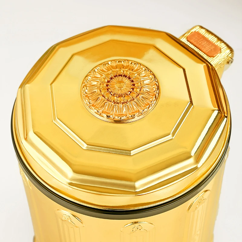 Золотистый роскошный Европейский Золотой мусорный бак для дома роскошная