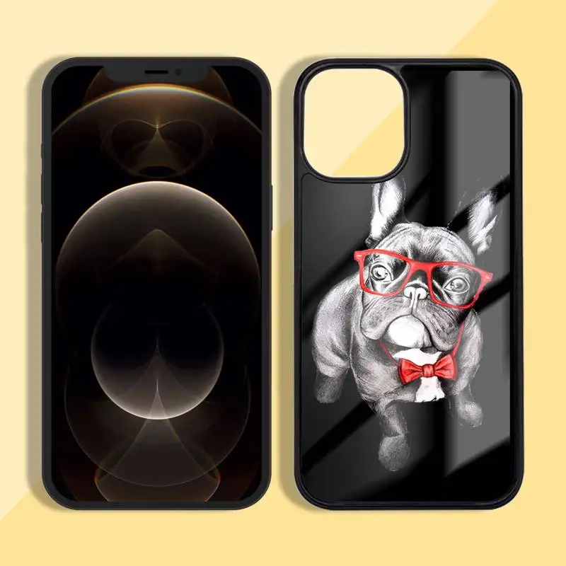 

Cute Funny French Bulldog Phone Case Silicone TPU+PC For iPhone 11 12 mini Pro MAX 5 6 7 8 Plus Samsung Note20 10 Plus S7 8