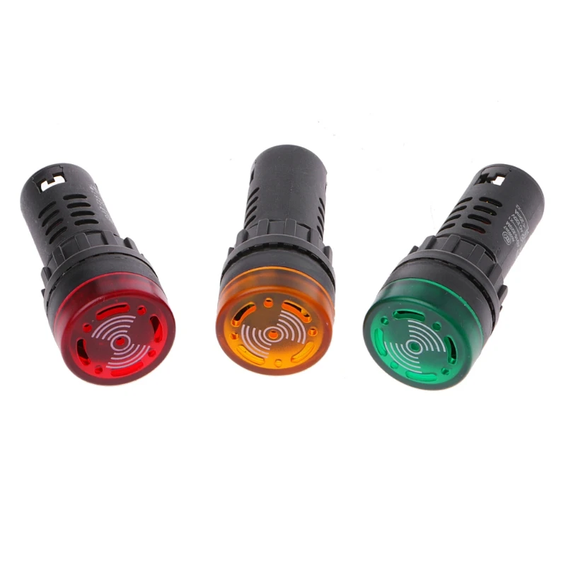 

2021 New AD16-22SM LED Flash Alarm Indicator Signal Lamp With Buzzer Red Green Yellow