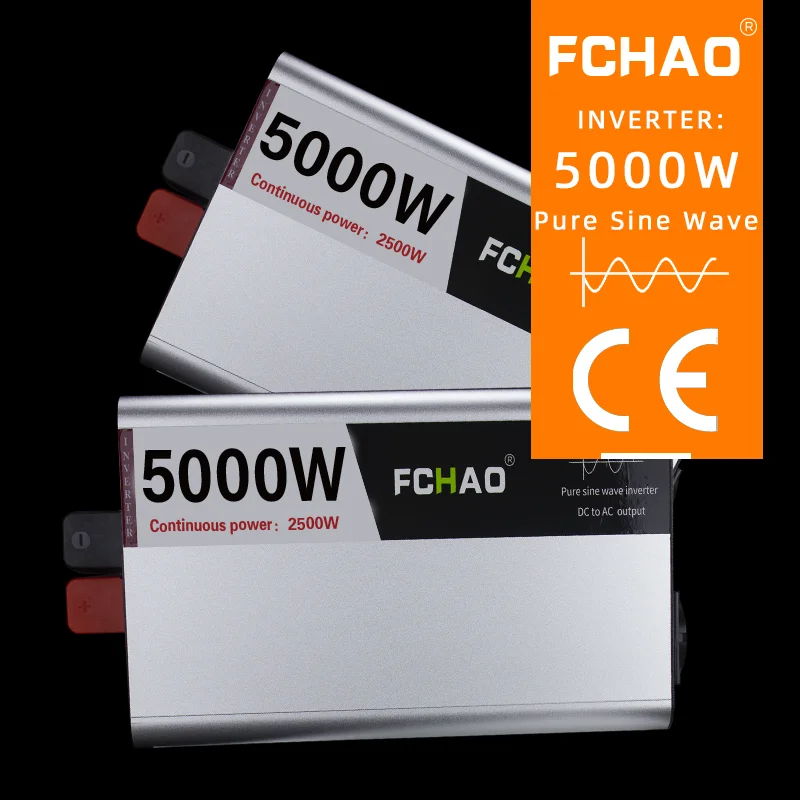 FCHAO 5000W Inverter 12v 220v Pure Sine Wave 24v 110v Power Converter LED Display Voltage Transformer Auto accessories Ups - купить по