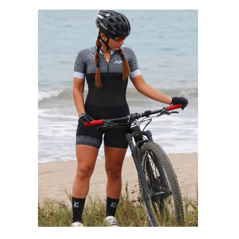 Женский профессиональный костюм для триатлона с коротким рукавом одежда