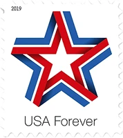 star ribbon strip of 100 forever first class postage stamps celebration patriotic 100 stamps