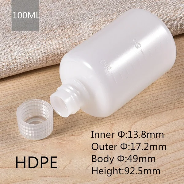 100ml Пустой из ПВП бутылка узкий рот твердый пластиковый контейнер для жидкости, лосьона, косметической упаковки бутылки пищевой - Цвет: 100ml