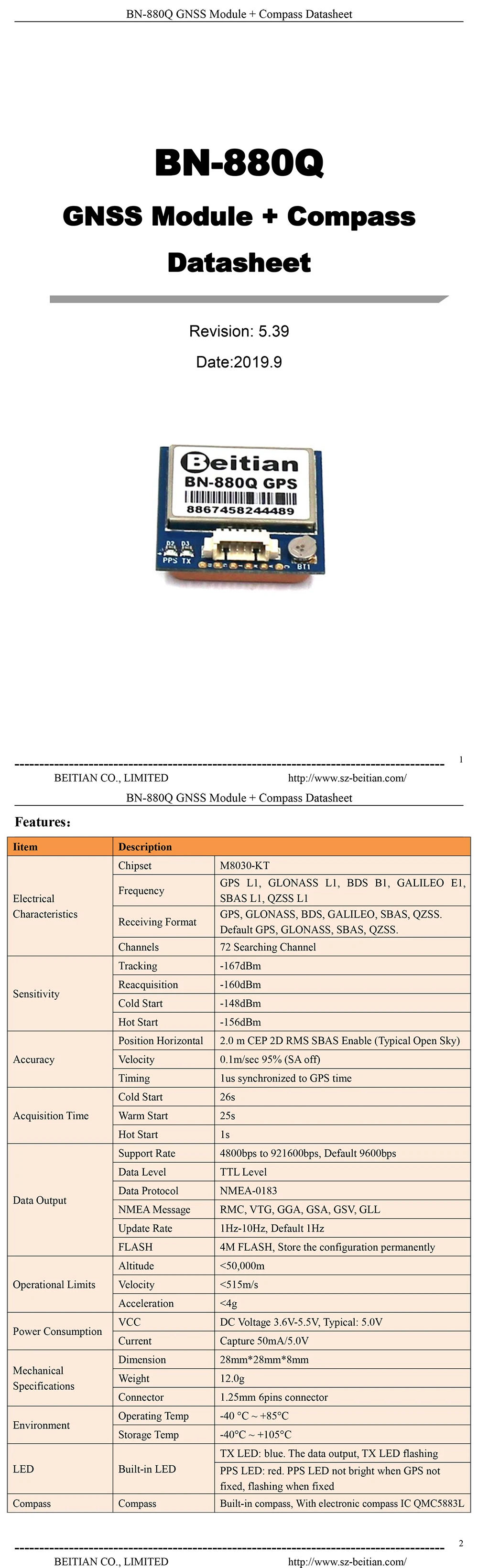 BEITIAN компас QMC5883L AMP2.6/PIX4/PIXHAWK GNSS gps ГЛОНАСС двойной контроль полета gps модуль BN-880Q