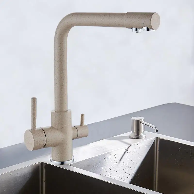 Фильтр кухонный кран на палубе установлен черный смеситель вращается 360 градусов