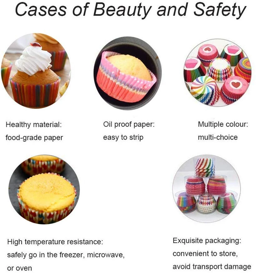 Бумажные чашки для кексов с цветной печатью сделай сам формы выпечки тортов