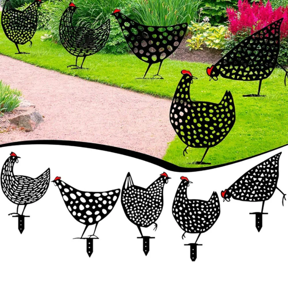 

Garden Decoration Outdoor Acrylic Chicken For Easter Gardening Ornaments Yard Acrylic Art Backyard Lawn Stakes Decor