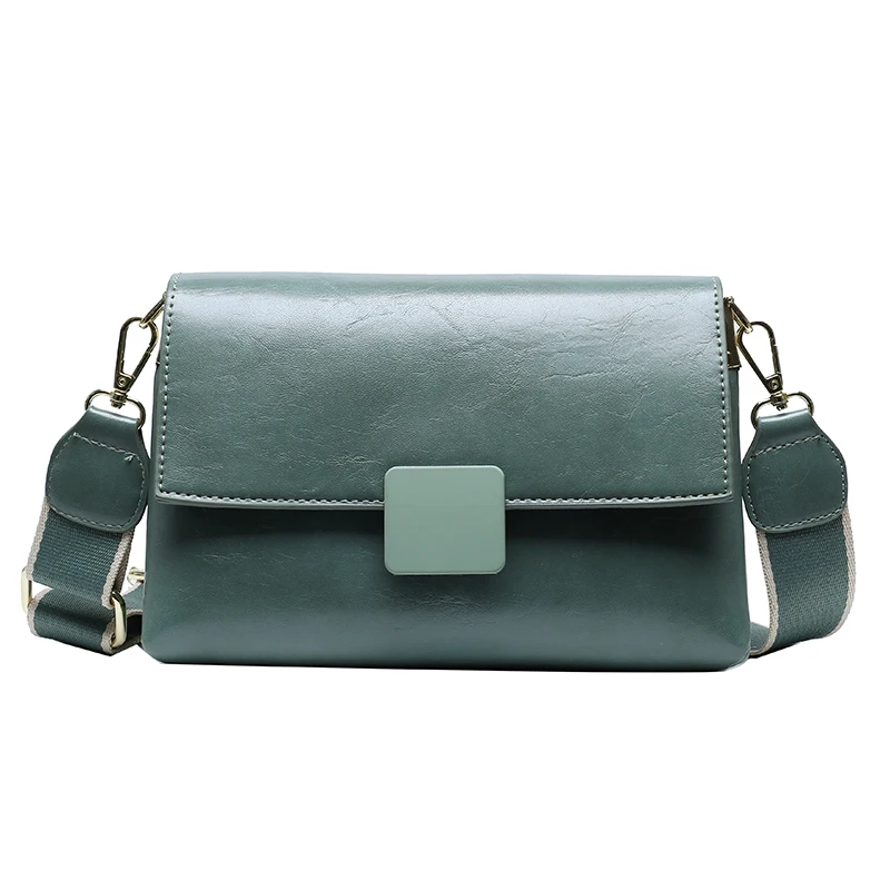 

bags for women 2021 Solid color simple PU leather women's Square Shoulder Messenger Bag luxury brand handbags crossbody bags