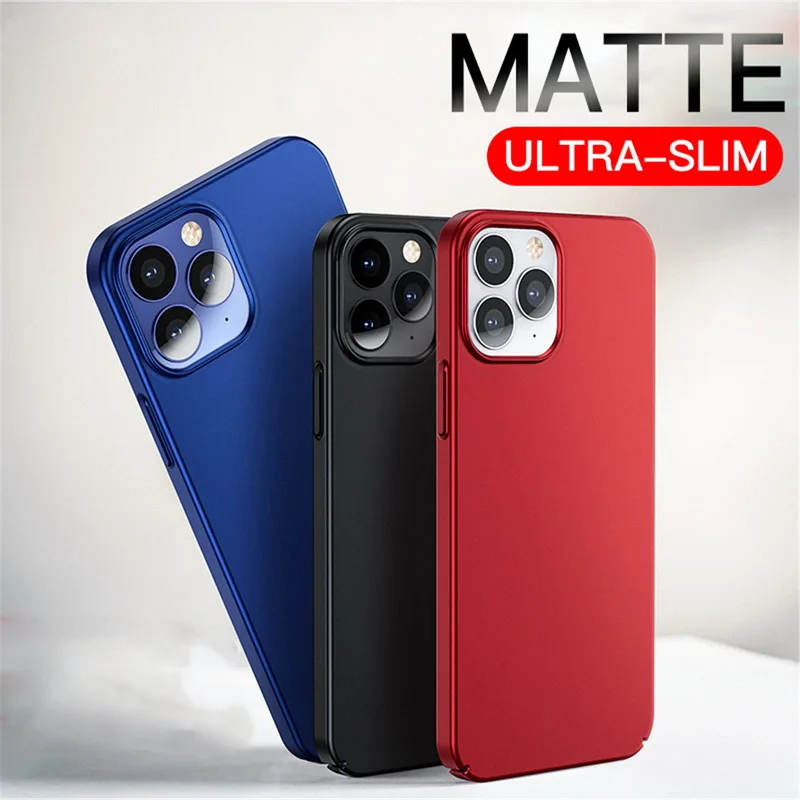Ультратонкий Жесткий Противоскользящий чехол для телефона iPhone X XR XS Max 7 8 Plus SE 2020 11