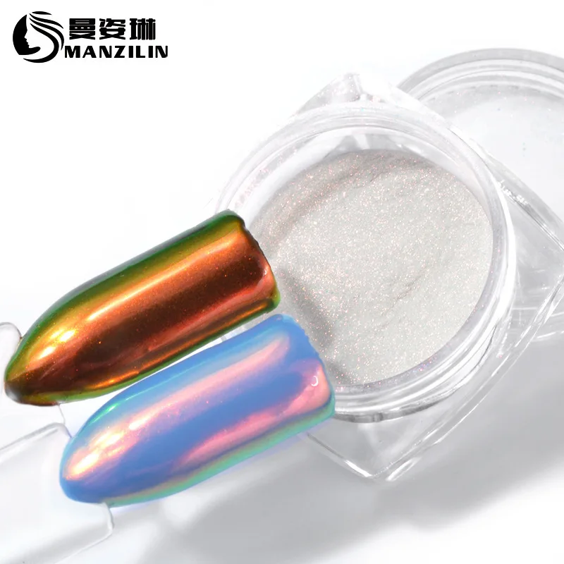 

Голографическое зеркало с зеркальным покрытием, неоновая пудра для ногтей с изображением единорога