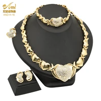 trendy dubai gold color jewellery sets nigerian wedding african beads jewelry set crystal rhinestone ethiopian bridal party gift