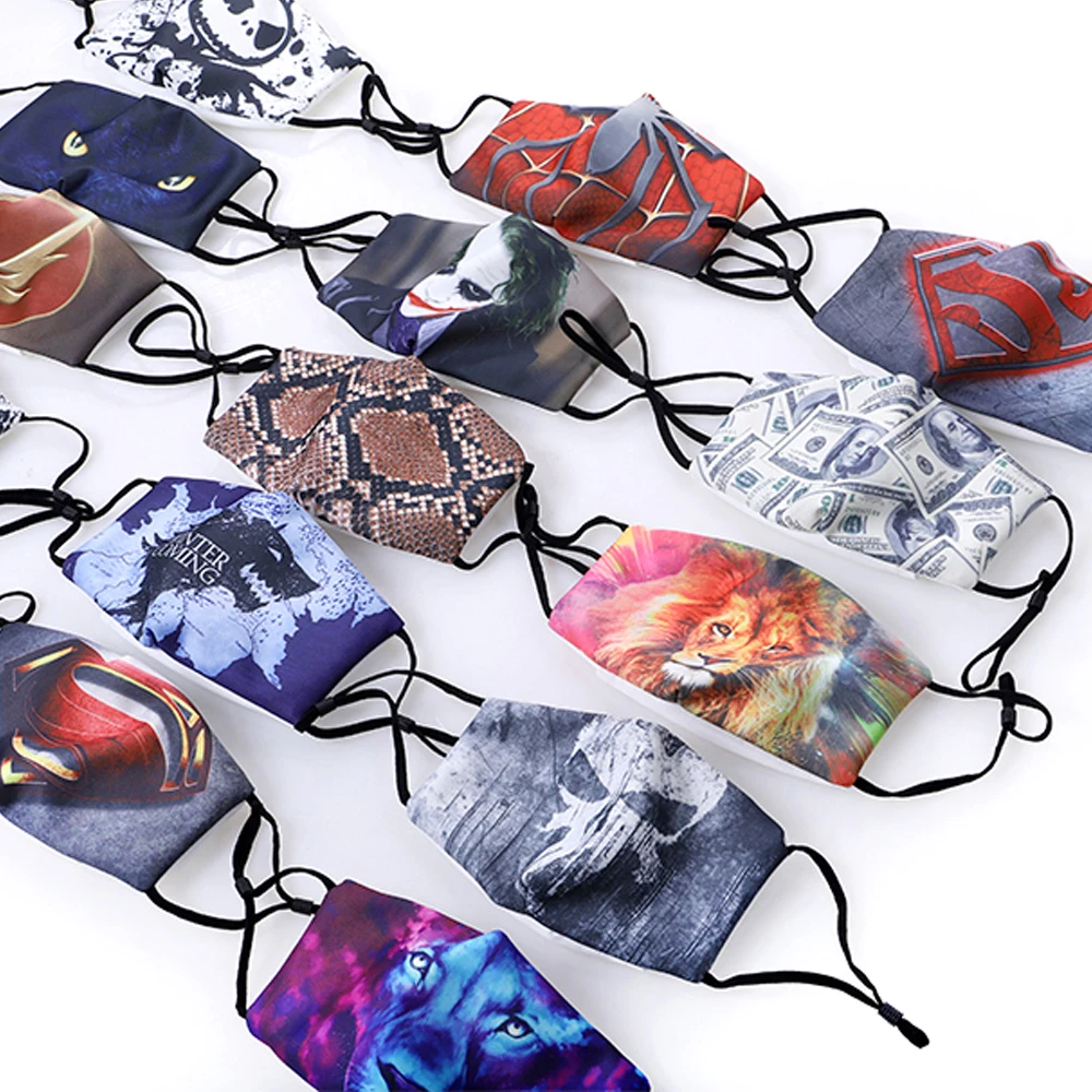 

Funny Red Mouth Dustproof Mask Women PM2.5 Filter Protective Masks Men terror Mask with Adjustable Straps Anti Dust mascarilla