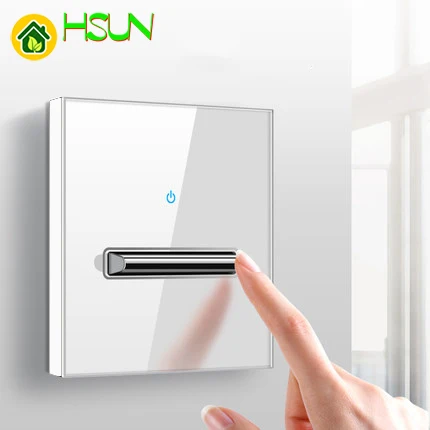 86 Тип Белый переключатель из закаленного стекла для сброса 1 2 3 4 gang канальный