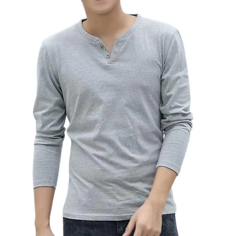 

Trendy Base Shirt Men Pullover Slim Fit Men Shirts Top Simple Spring Autumn Base Shirt Long Sleeve Casual Loose