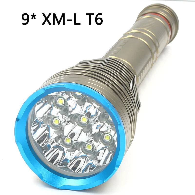 Z20DX9 оригинальный CREE XM-L T6 9 LED 8000 Люмен фонарик для дайвинга Водонепроницаемый