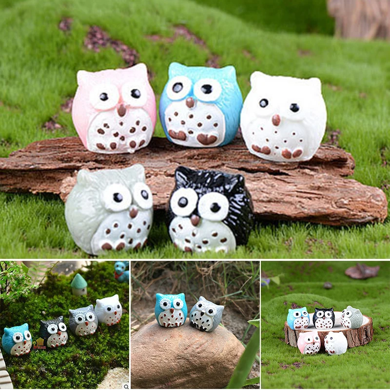 

Owl Resin Decoration Miniature Animal Statue Garden Living room Decoration HK3