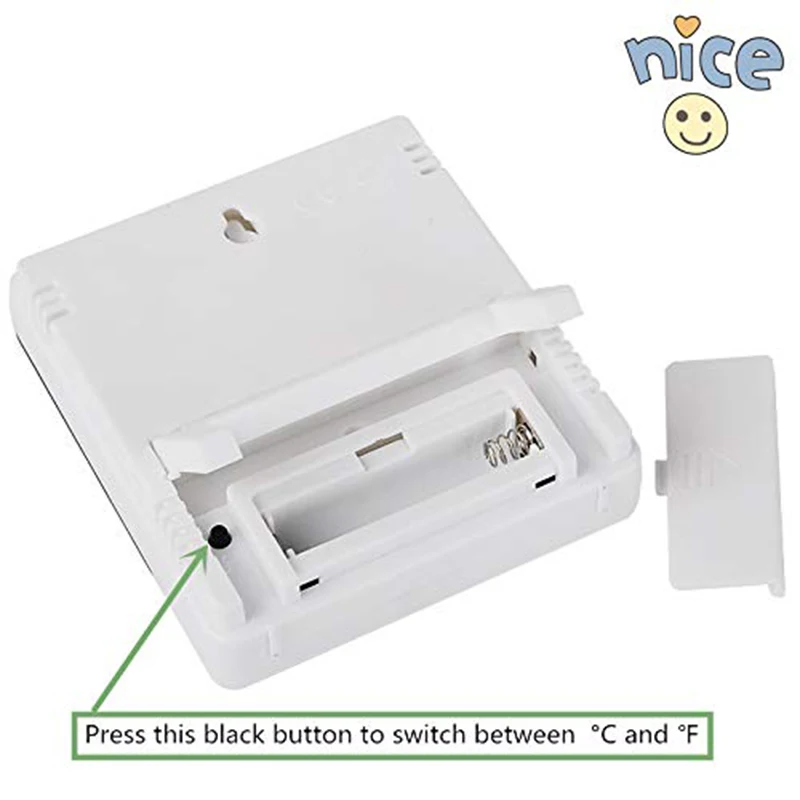 HTC-1 стены висячий термометр гигрометр с будильником Функция время Дисплей