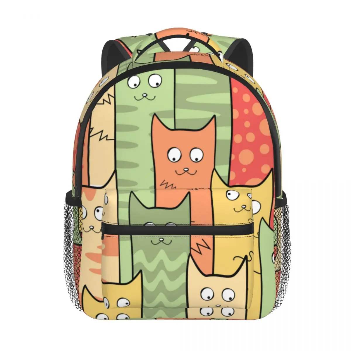 Kids Backpack Funny Cat And Eyes Kindergarten Children Mochila School Bag