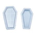 Сделай сам с украшением в виде кристаллов эпоксидная смола, форма Хэллоуин гроб ящик для хранения зеркало силиконовые формы