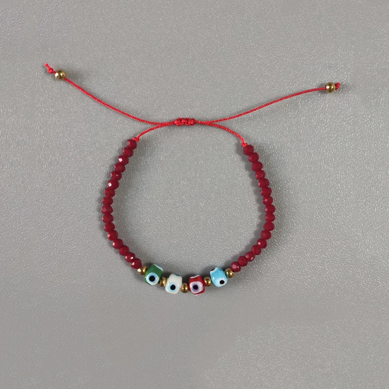 

Новинка 2022, Плетеный Браслет-манжета ручной работы из индейки, популярный стиль INS, веревка на удачу, граненый кристалл, бусина, регулируемый подарок на помолвку