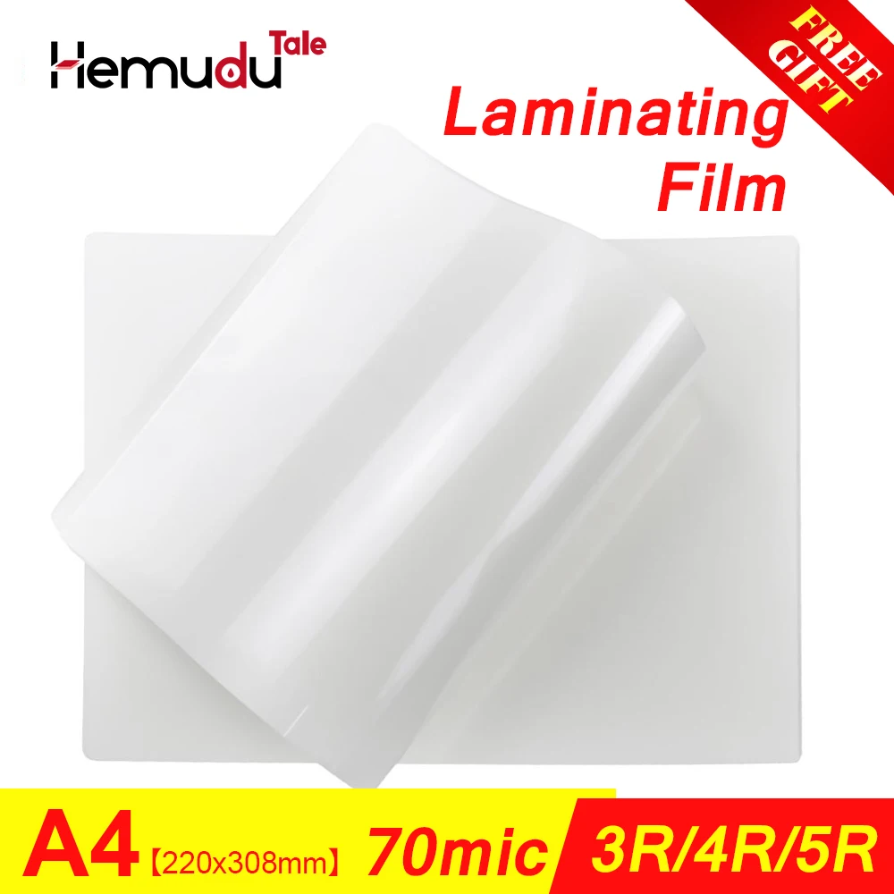 

А4/3R/4R/5R/6R 70mic ламинирующая Пленка ПЭТ + ЭВА для фотографий/файлов/карт/пленки для ламинирования в рулоне, пластиковая пленка 100 листов