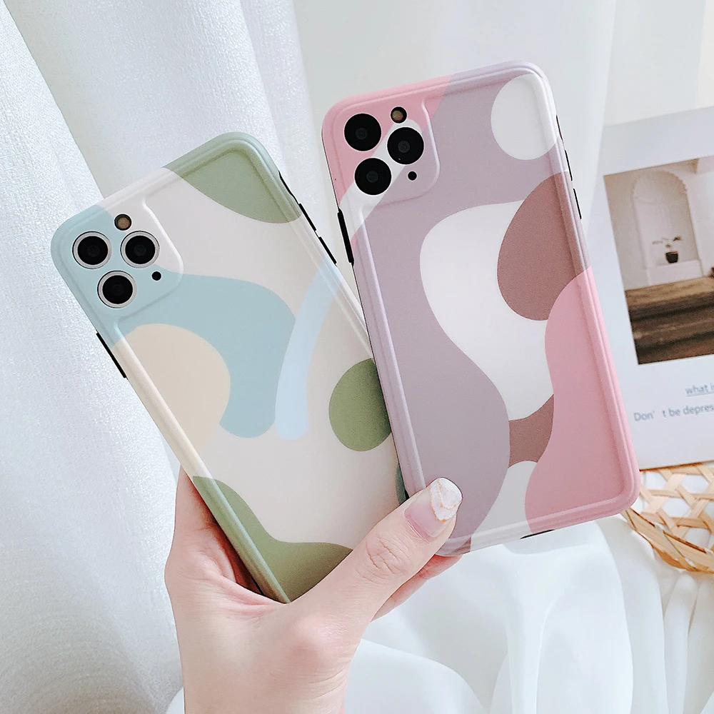 Защитный чехол для телефона с абстрактным геометрическим рисунком iPhone 12 Mini 11 Pro Max