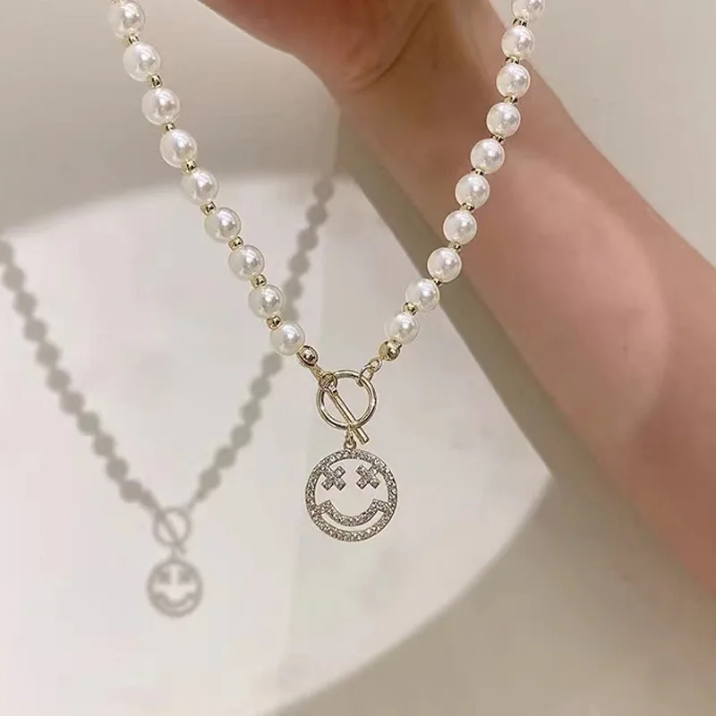 

Baroque Rice Pearl Necklace Female Niche Light Luxury Clavicle Chain Temperament New OT Buckle Necklace Accessories Jewelry