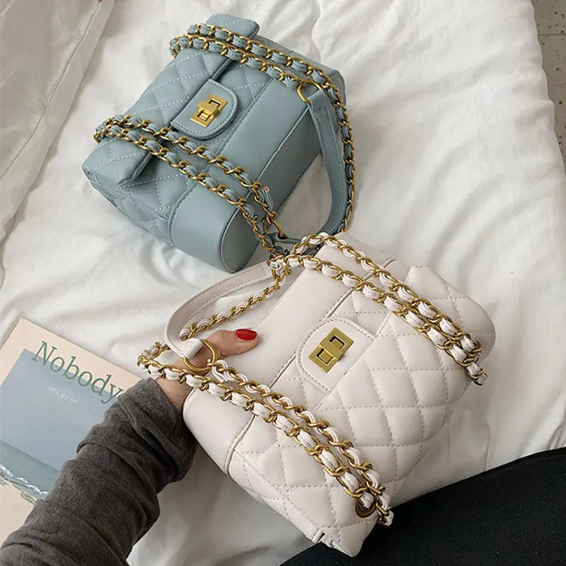 

Small bag female 2021 new Korean version of the small square bag fashion rhombus chain shoulder messenger bag