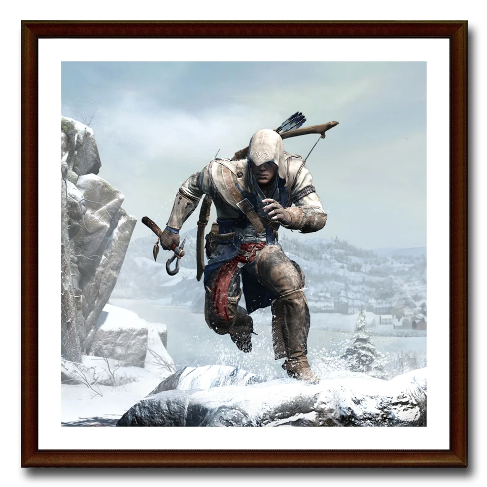 DIY Алмазная краска Assassin's Creed Aigio Snow Run игла живая инкрустация Вышивка Фото
