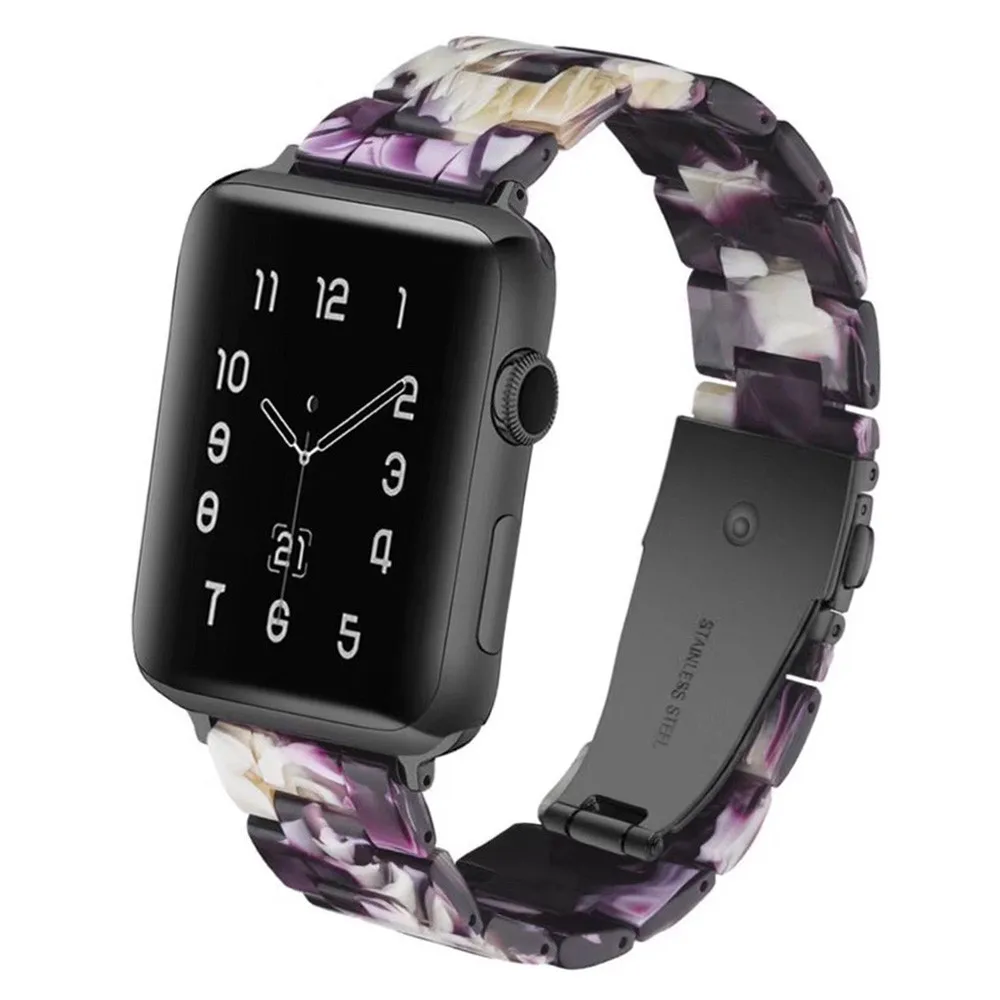 Ремешок полимерный для Apple Watch Band Series SE/6/5/4/3/2 Модный легкий керамический браслет